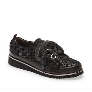 RON WHITE NOVA NOVENA SPARKLE SNEAKER IN ONYX SIZE 6